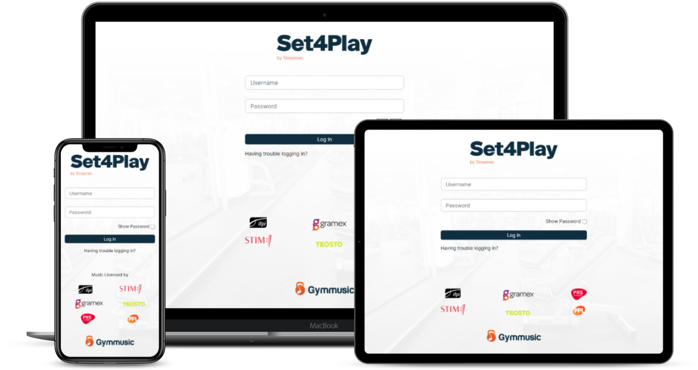 New Set4Play Product Screens Login